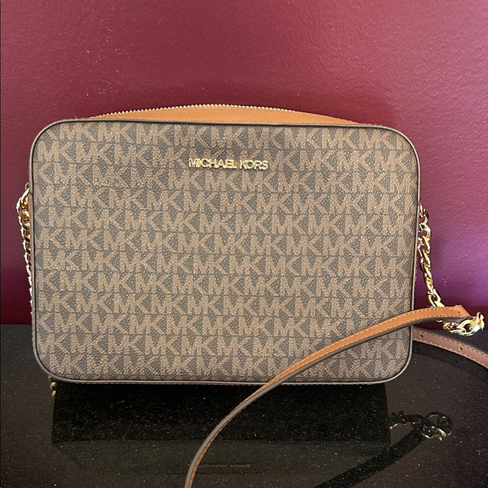 Michael Kors Signature Brown Crossbody Bag